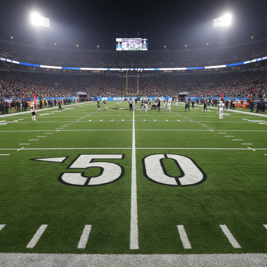 Football field goal line